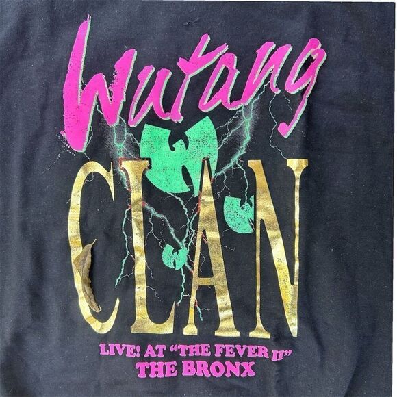Wu-Tang Clan Crewneck Sweatshirt M‎ Black Graphic Print Unisex Pullover - Picture 3 of 5